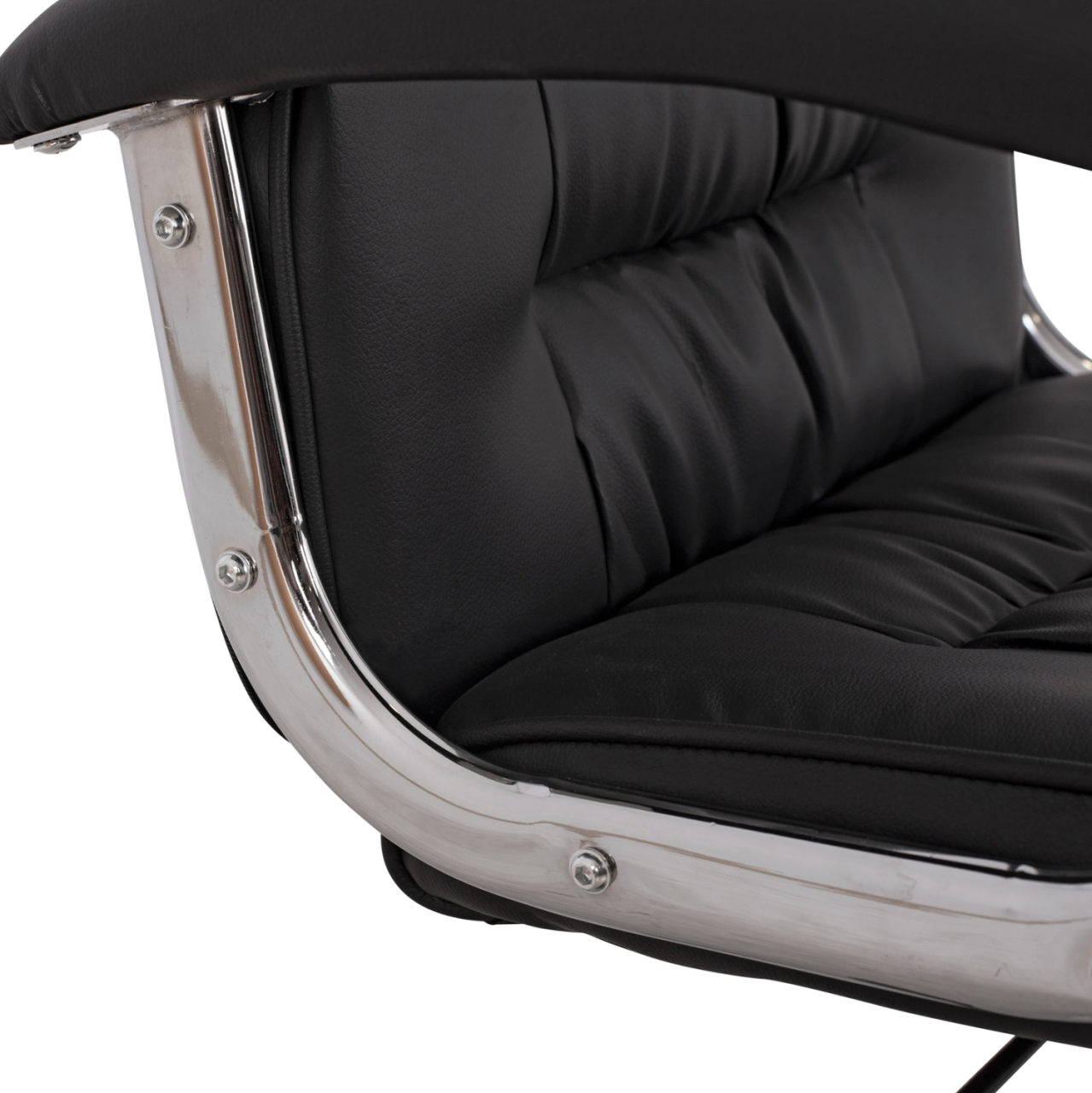 Office chair HM1113 with black PU and chromed base 62x62x104 cm. [8]