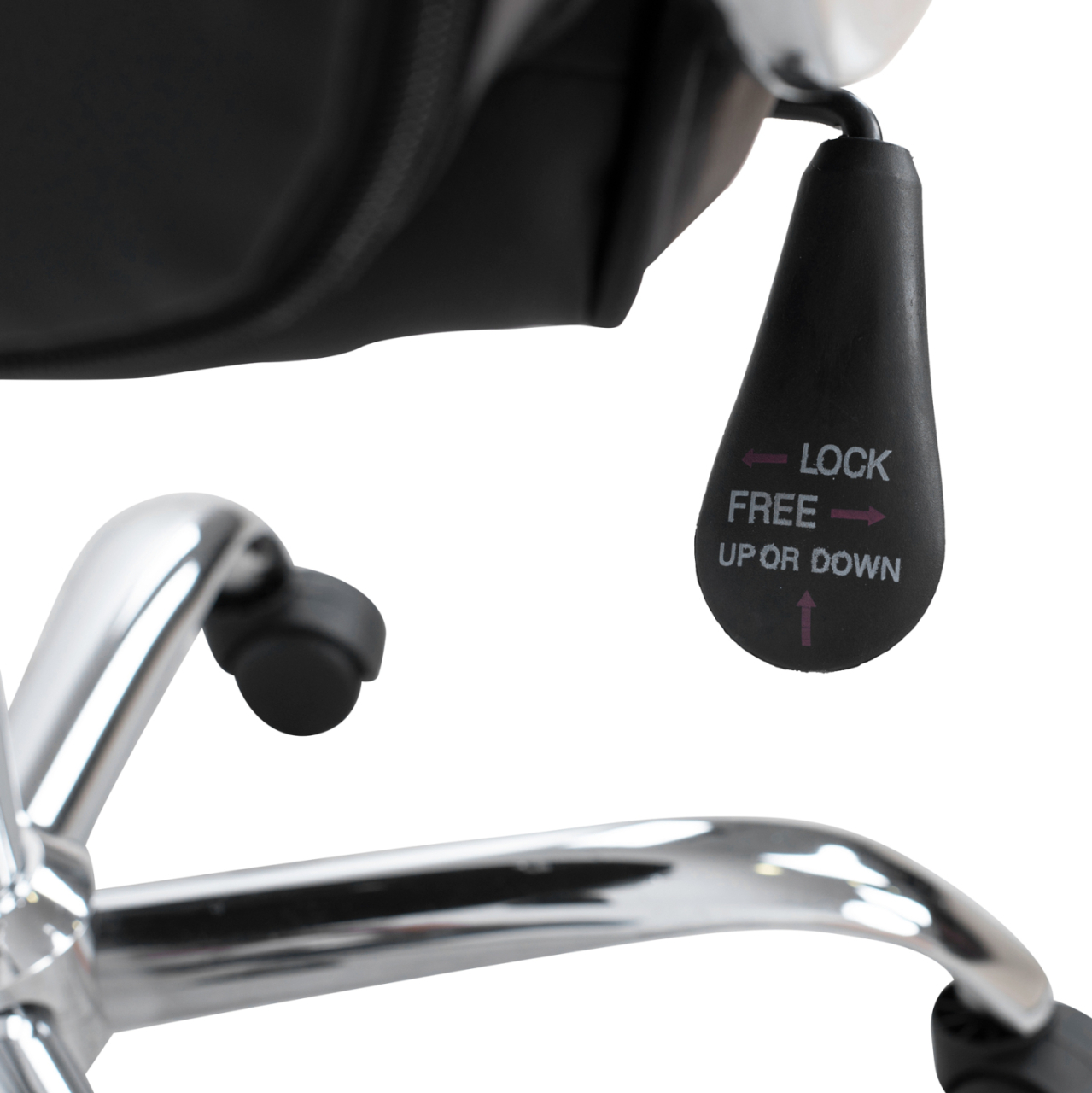 Office chair HM1113 with black PU and chromed base 62x62x104 cm. [10]
