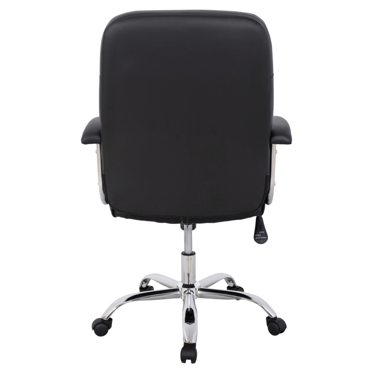 Office chair HM1113 with black PU and chromed base 62x62x104 cm. [6]