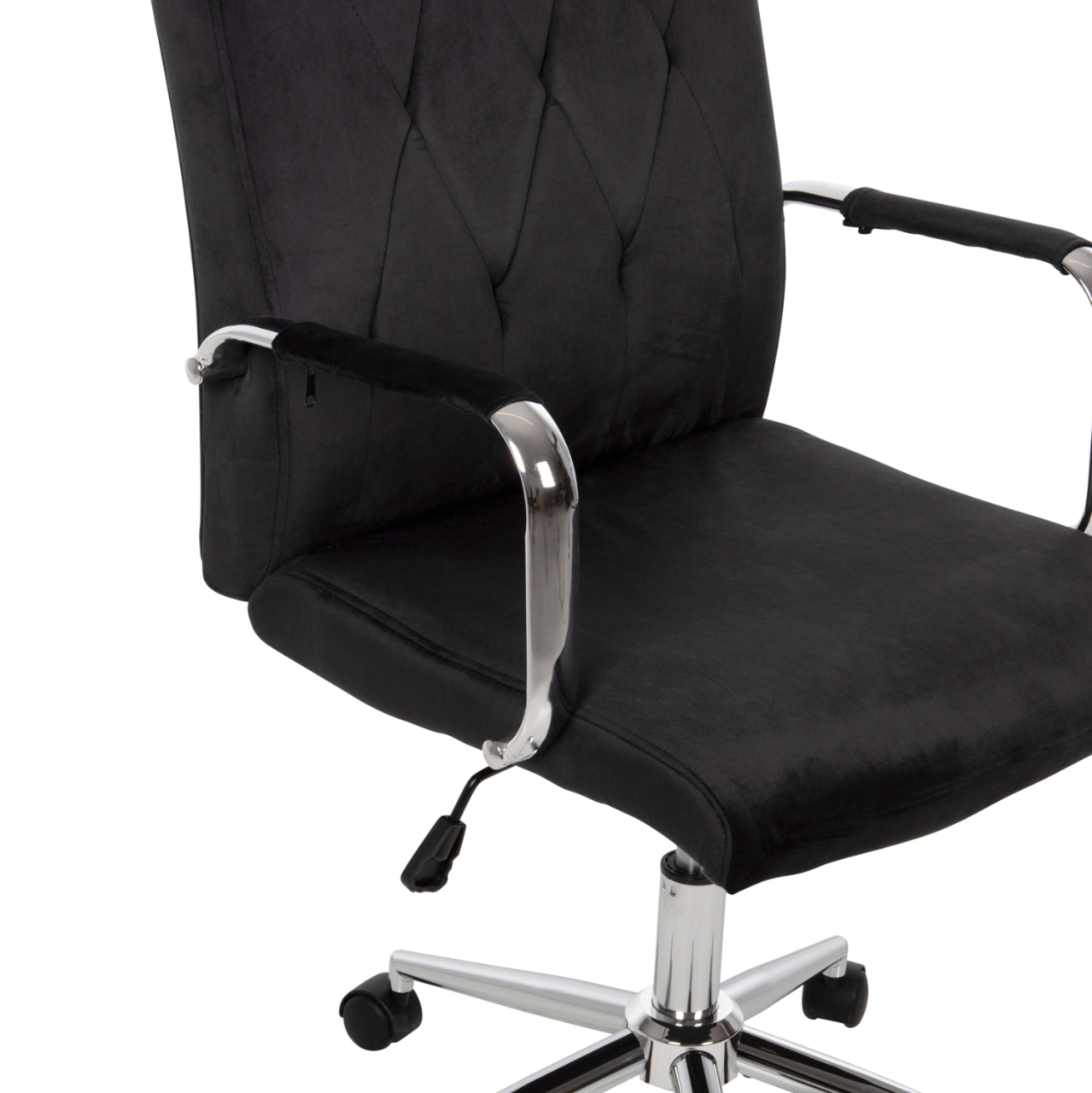 OFFICE CHAIR JOSEF HM1181.04 BLACK VELVET-INOX BASE 58x61x105-113Hcm. [8]