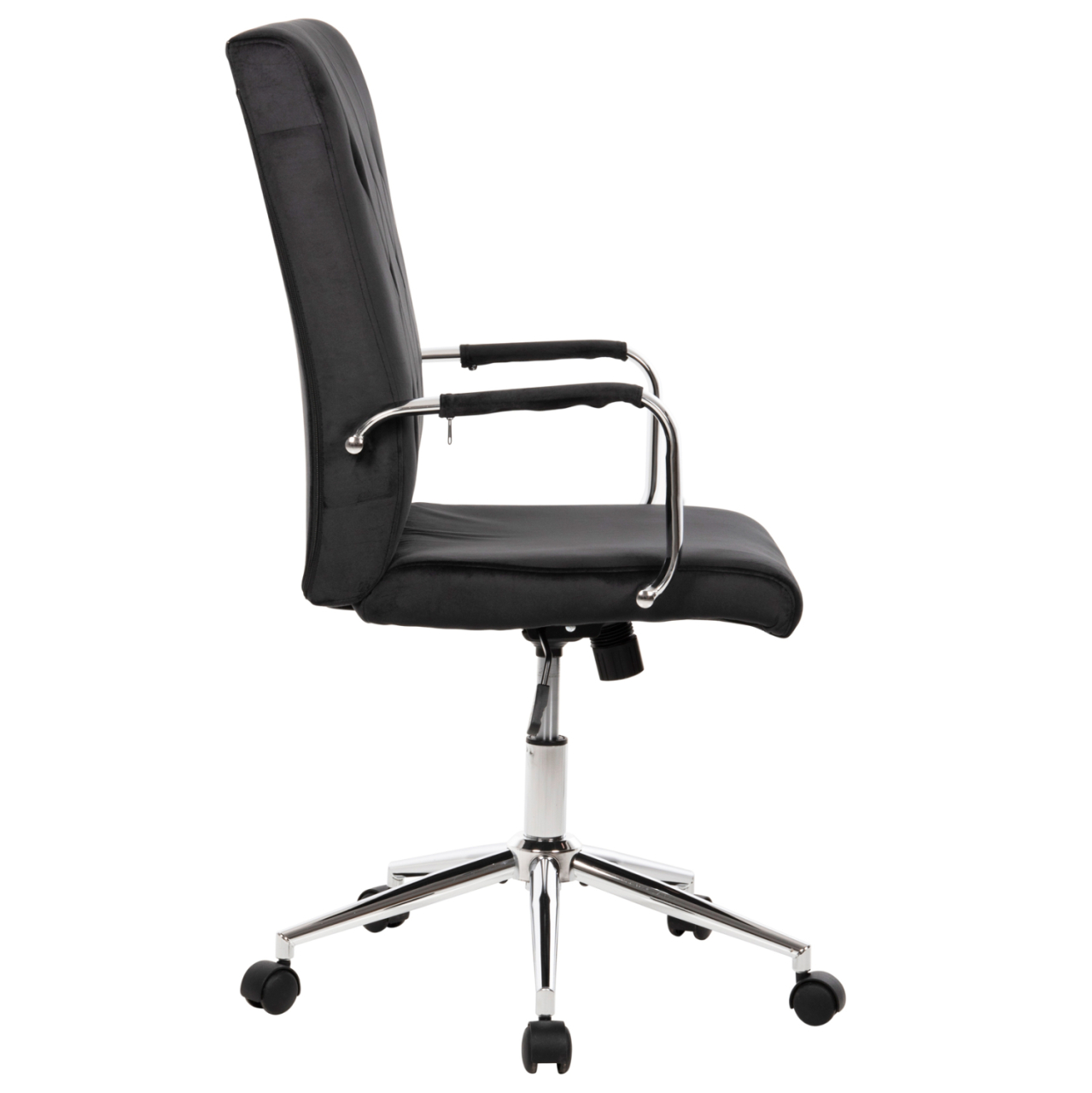 OFFICE CHAIR JOSEF HM1181.04 BLACK VELVET-INOX BASE 58x61x105-113Hcm. [4]
