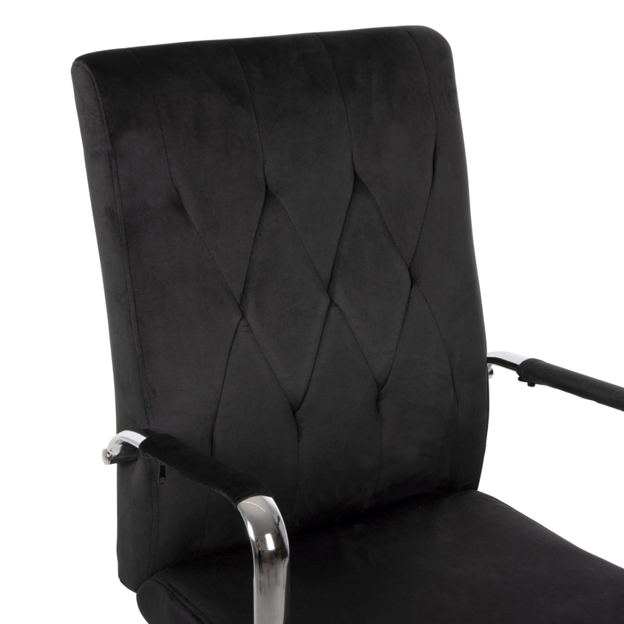 OFFICE CHAIR JOSEF HM1181.04 BLACK VELVET-INOX BASE 58x61x105-113Hcm. [7]