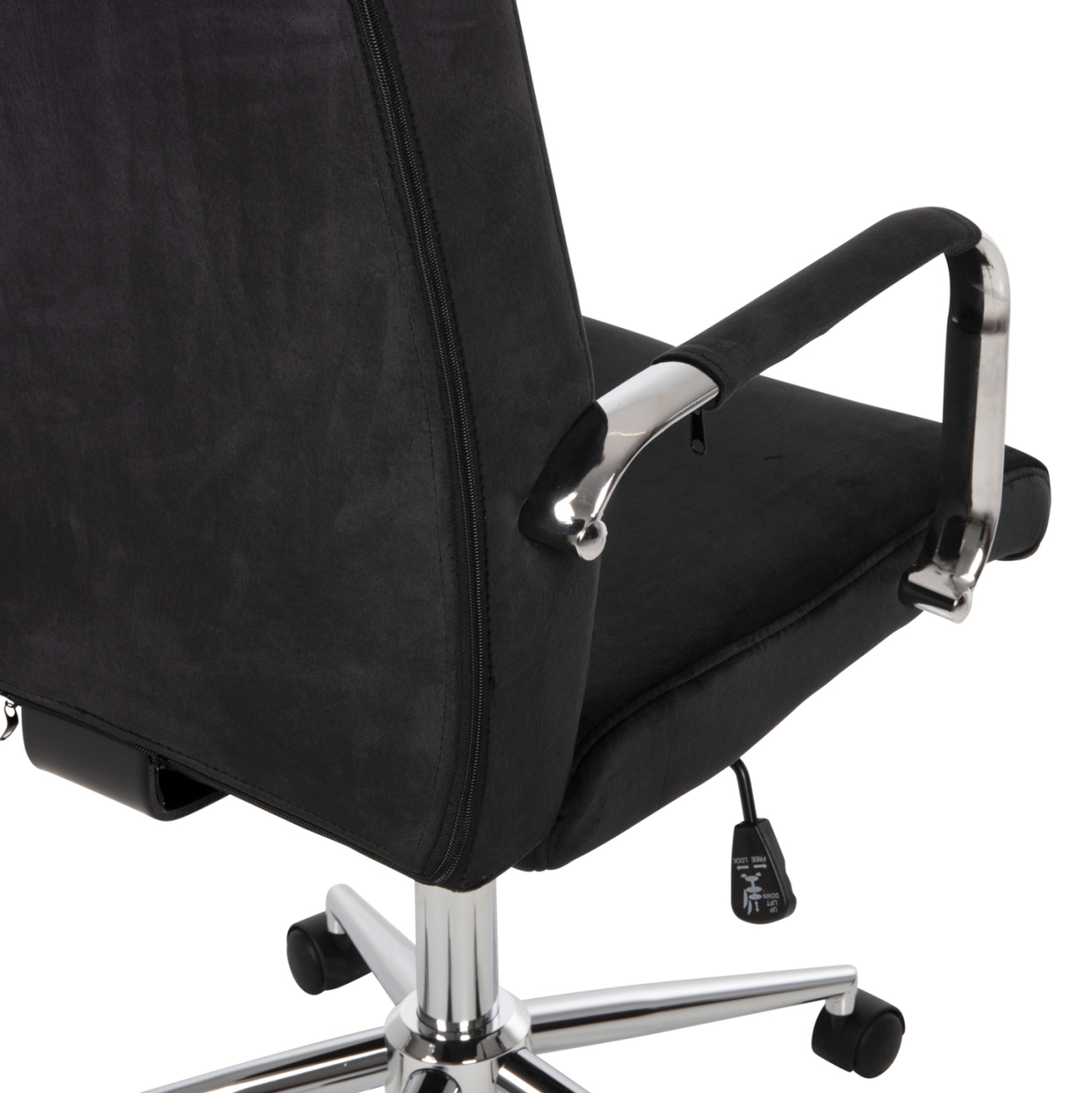 OFFICE CHAIR JOSEF HM1181.04 BLACK VELVET-INOX BASE 58x61x105-113Hcm. [10]