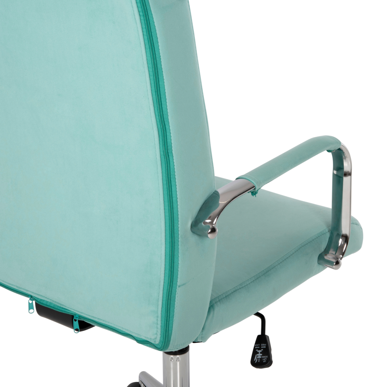 OFFICE CHAIR JOSEF HM1181.08 MINT VELVET-INOX BASE 58x61x105-113Hcm. [10]