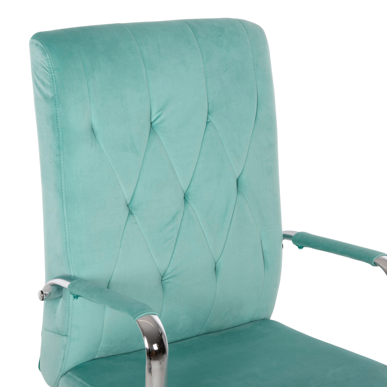 OFFICE CHAIR JOSEF HM1181.08 MINT VELVET-INOX BASE 58x61x105-113Hcm. [7]
