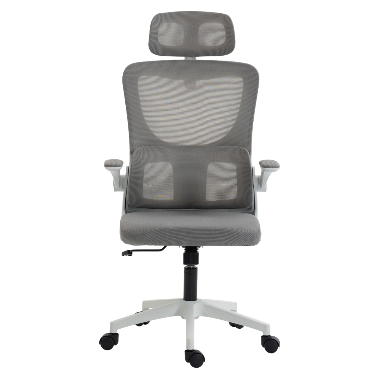 OFFICE CHAIR KESI HM1222.02 LIGHT GREY MESH FABRIC--WHITE PP 52x50x122Hcm. [4]