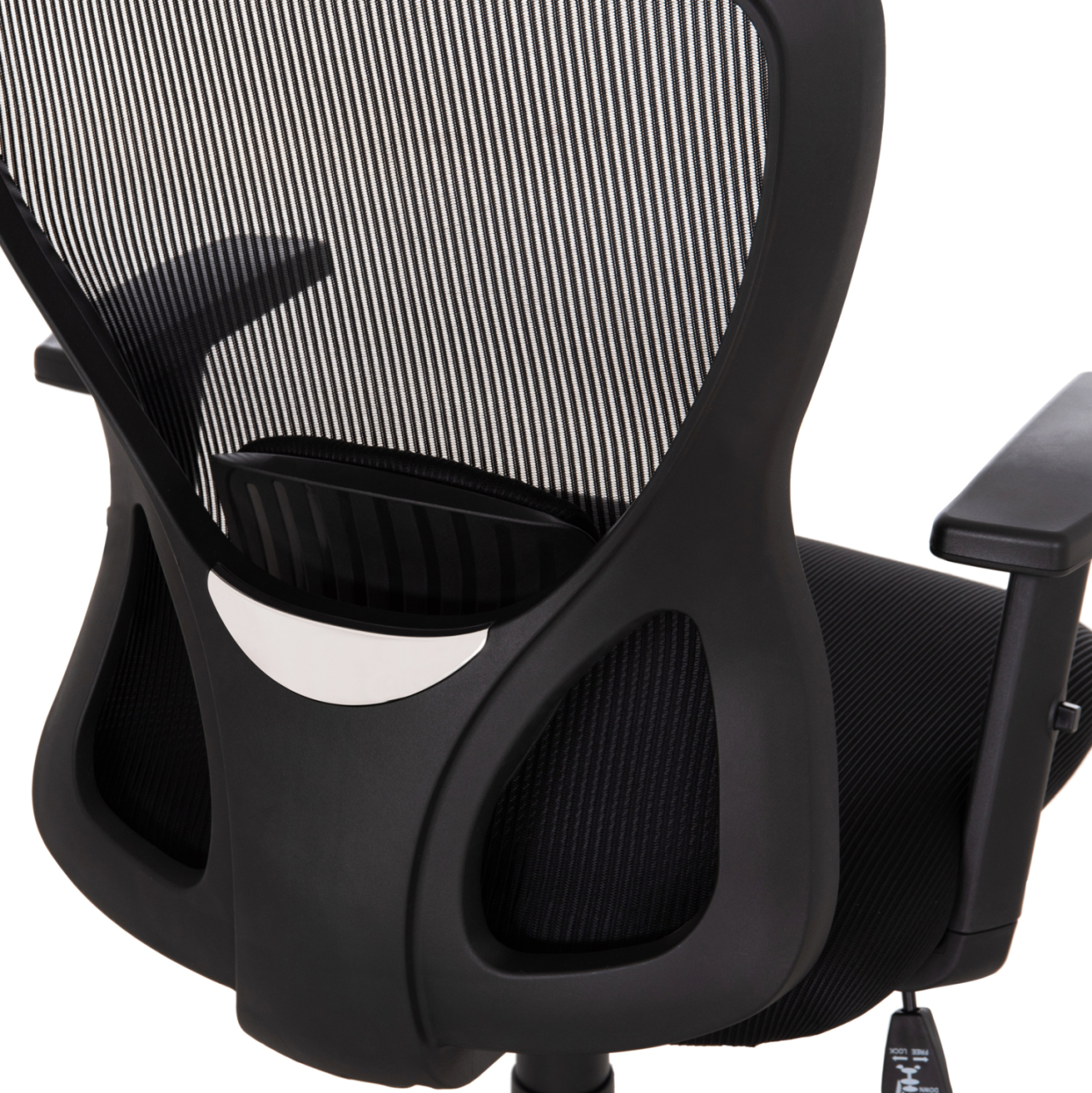 OFFICE CHAIR KRAM HM1208.01 BLACK FRAME--BLACK MESH FABRIC 64x64x100-108Hcm. [10]
