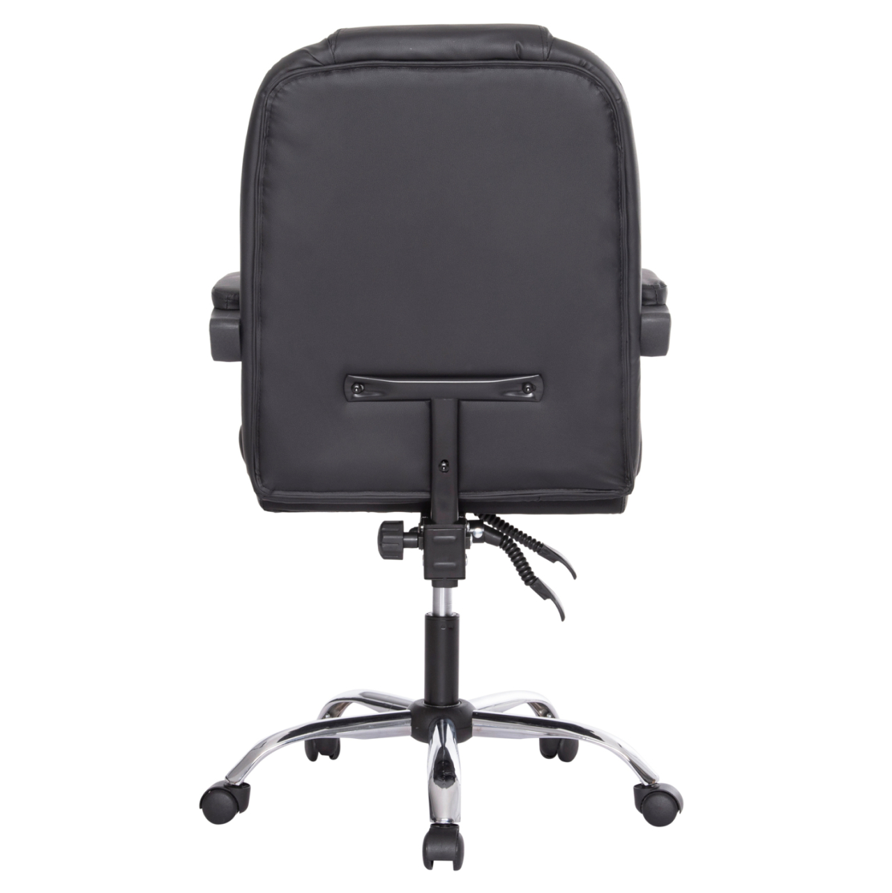 OFFICE CHAIR LAGOM HM1198 BLACK PVC-METAL CHROME BASE-BLACK FRAME 60x70x104Hcm. [6]