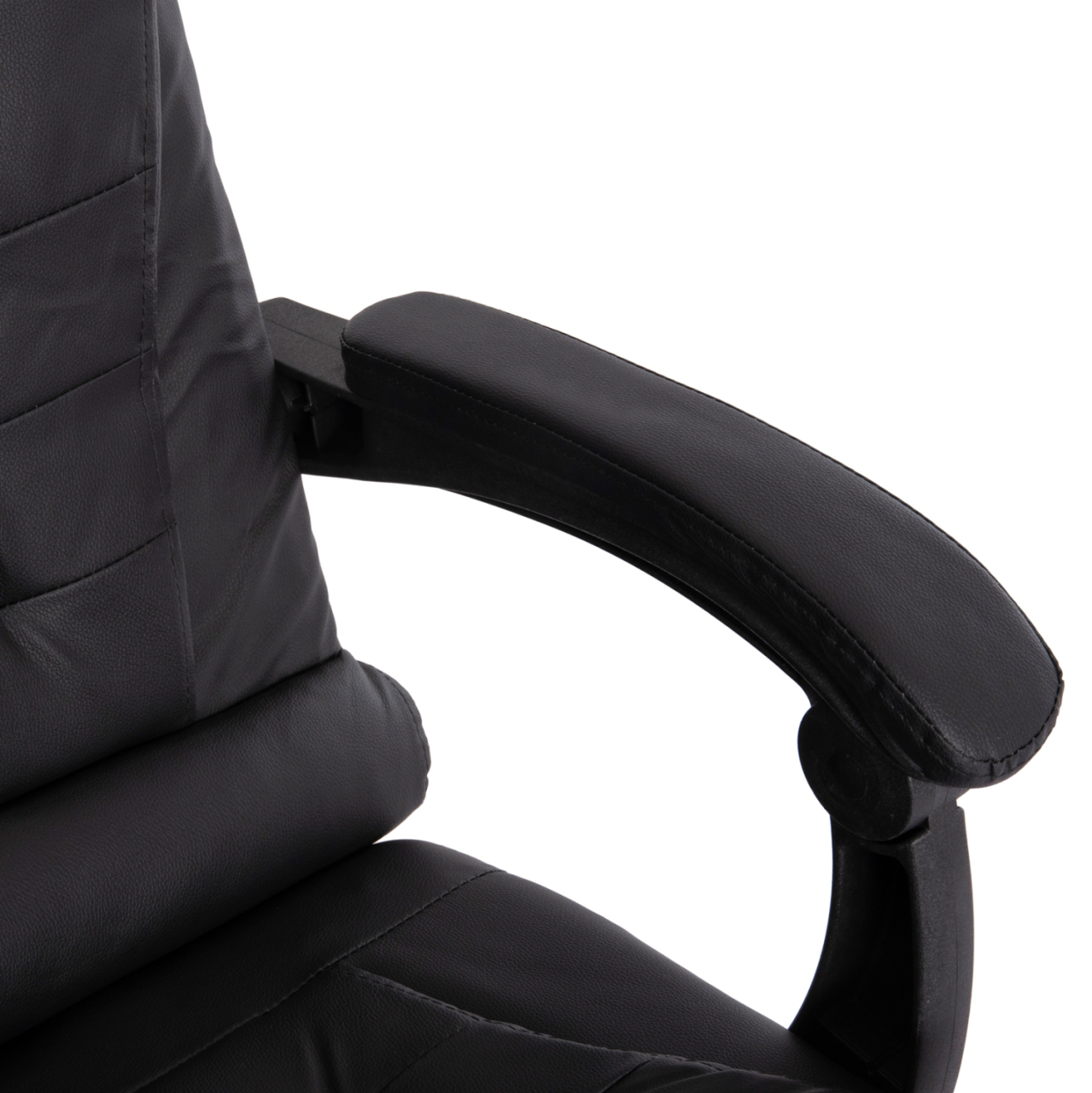 OFFICE CHAIR LAGOM HM1198 BLACK PVC-METAL CHROME BASE-BLACK FRAME 60x70x104Hcm. [8]