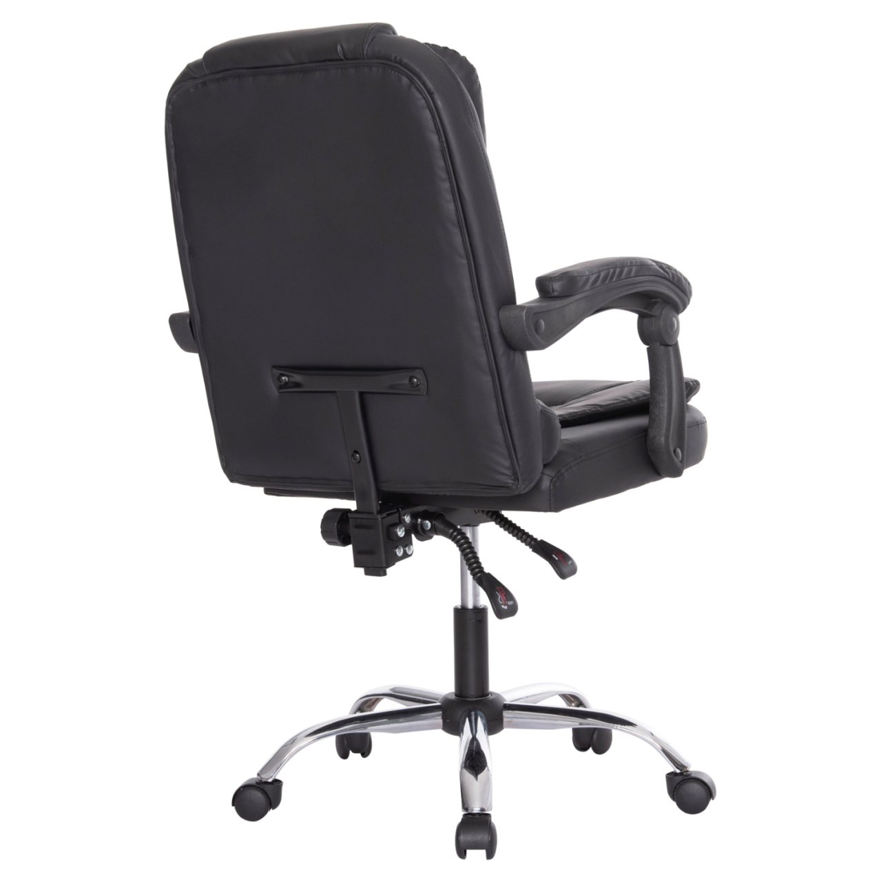 OFFICE CHAIR LAGOM HM1198 BLACK PVC-METAL CHROME BASE-BLACK FRAME 60x70x104Hcm. [5]
