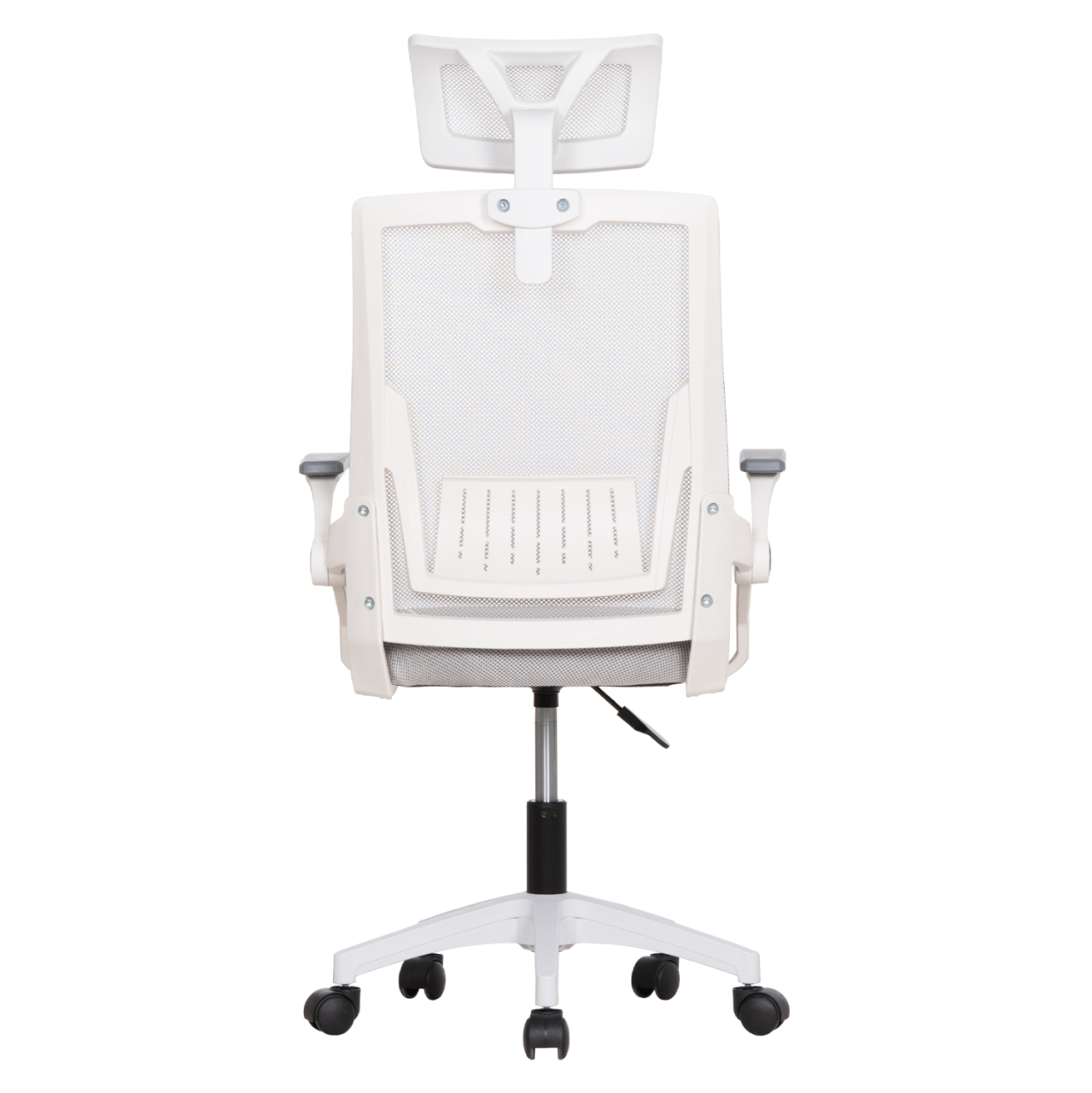 OFFICE CHAIR MATRON HM1226.02 WHITE PP--LIGHT GREY MESH FABRIC 59x55x115Hcm. [6]