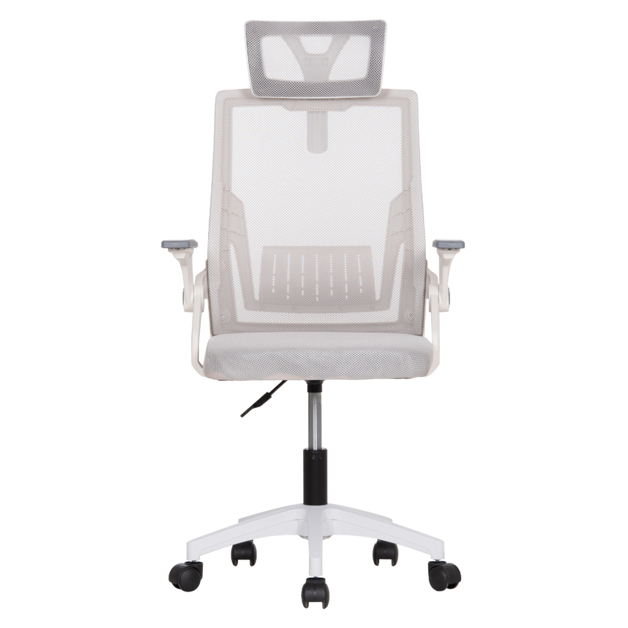 OFFICE CHAIR MATRON HM1226.02 WHITE PP--LIGHT GREY MESH FABRIC 59x55x115Hcm. [3]
