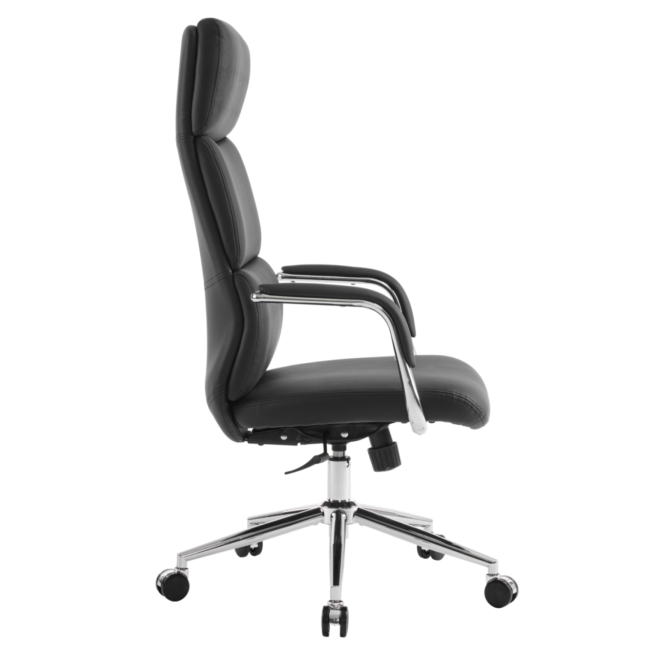OFFICE CHAIR MEITE HM18353.01 BLACK PU LEATHER--CHROMED BASE 66x71x127Hcm. [4]