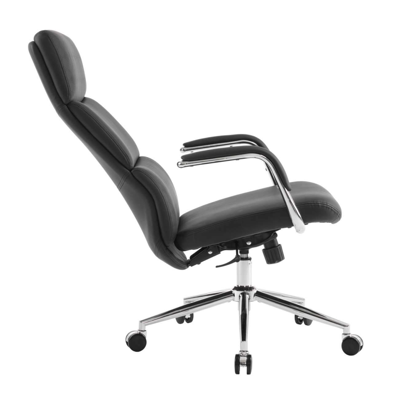 OFFICE CHAIR MEITE HM18353.01 BLACK PU LEATHER--CHROMED BASE 66x71x127Hcm. [7]