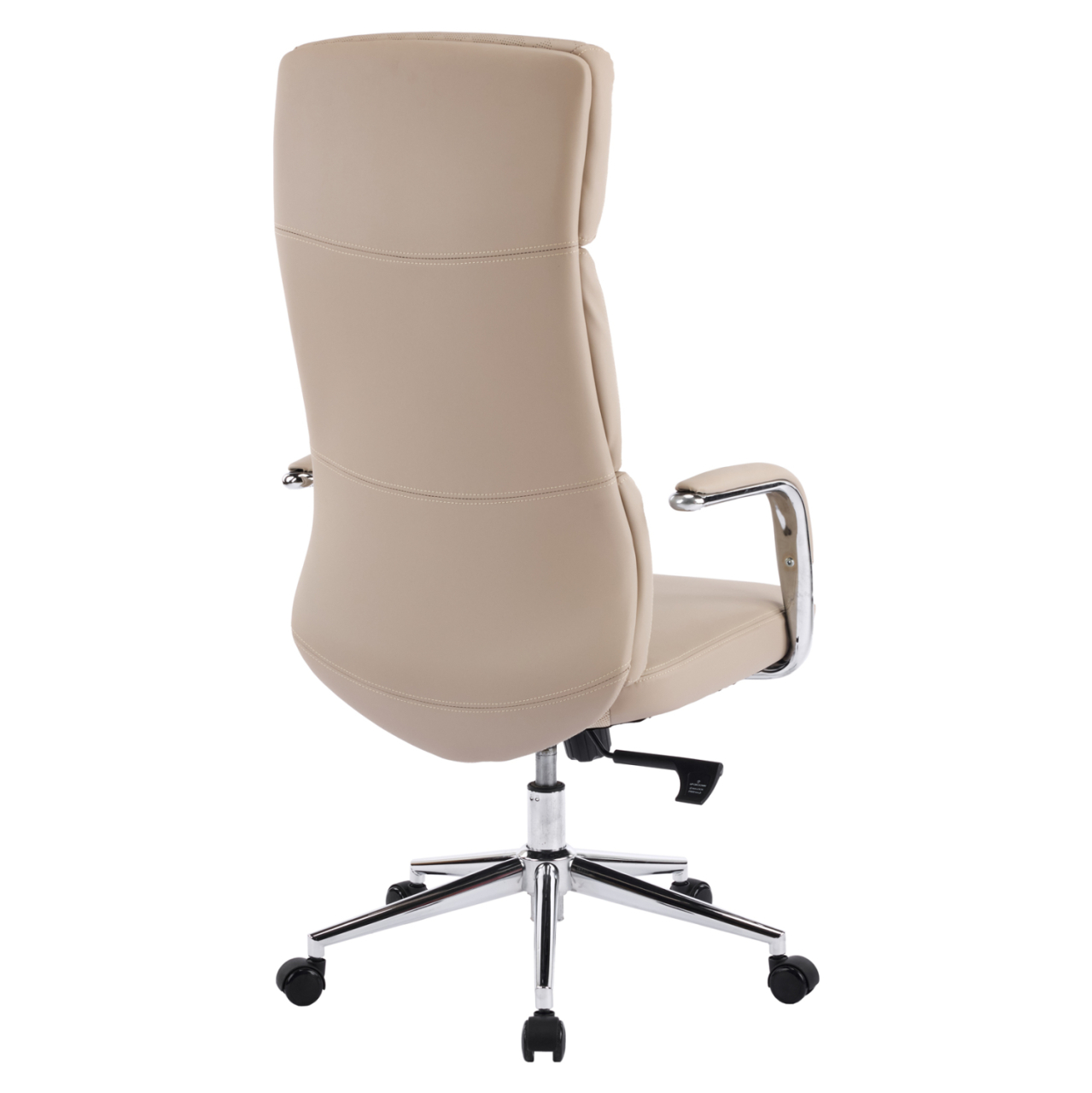 OFFICE CHAIR MEITE HM18353.02 BEIGE PU LEATHER--CHROMED BASE 66x71x127Hcm. [5]