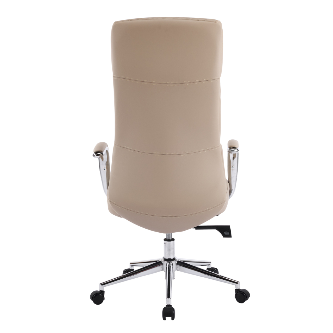 OFFICE CHAIR MEITE HM18353.02 BEIGE PU LEATHER--CHROMED BASE 66x71x127Hcm. [6]