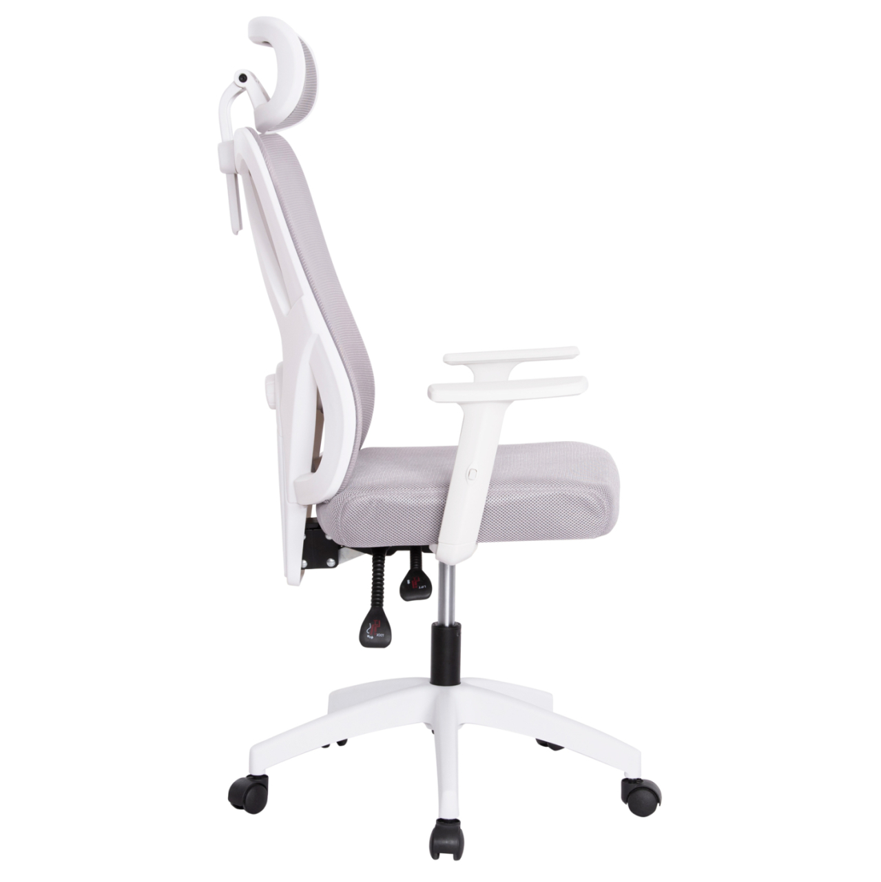 OFFICE CHAIR MEXER HM1195.02 GREY MESH-WHITE PP BASE 68x70x136Hcm. [4]