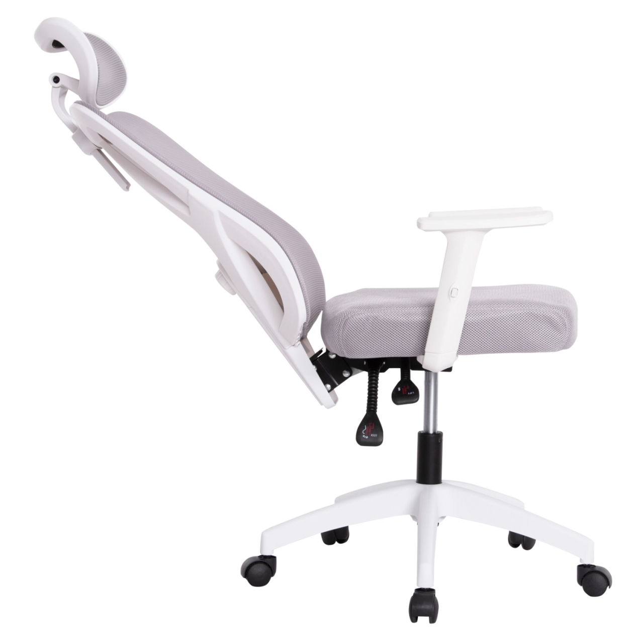 OFFICE CHAIR MEXER HM1195.02 GREY MESH-WHITE PP BASE 68x70x136Hcm. [5]