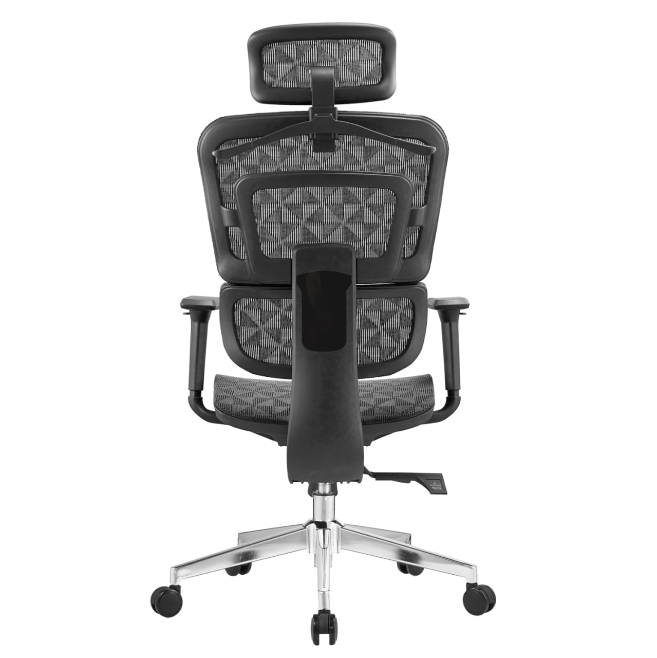 OFFICE CHAIR MODEN HM1215.01 BLACK MESH FABRIC--CHROMED BASE 68x69x126Hcm. [4]