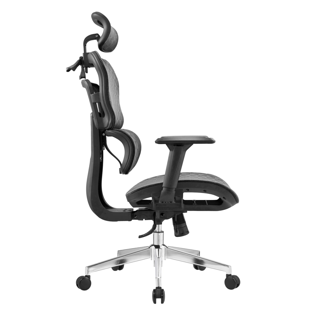 OFFICE CHAIR MODEN HM1215.01 BLACK MESH FABRIC--CHROMED BASE 68x69x126Hcm. [3]