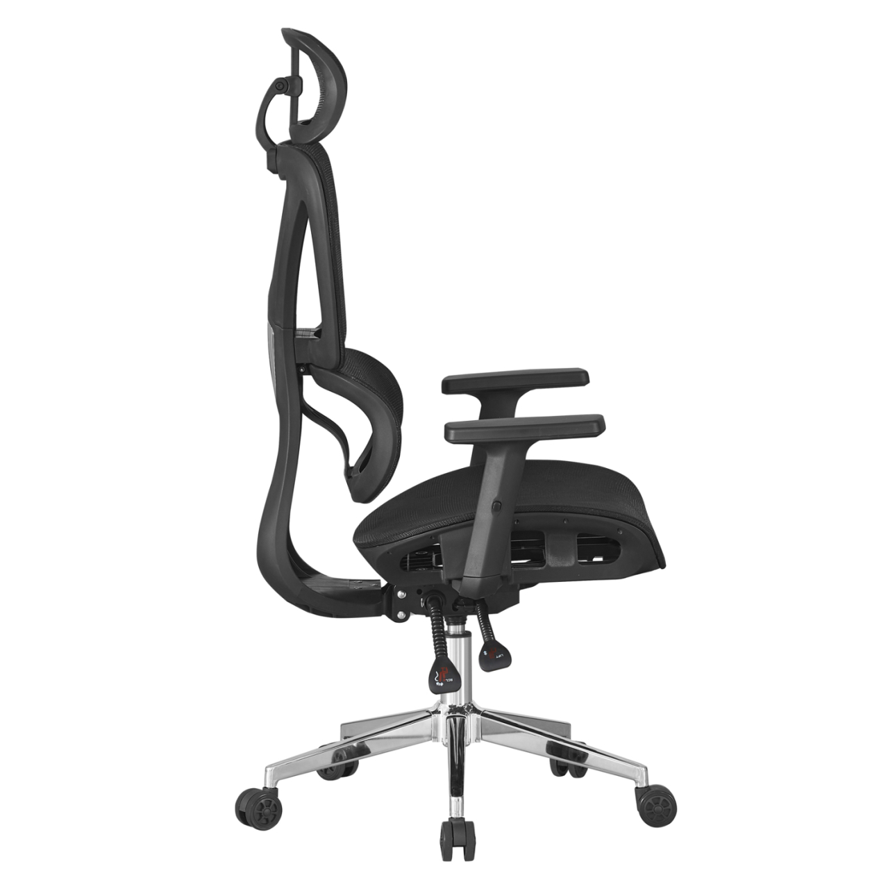 OFFICE CHAIR NOVAR HM1217.01 BLACK MESH FABRIC--CHROME BASE 51x49x129Hcm. [4]