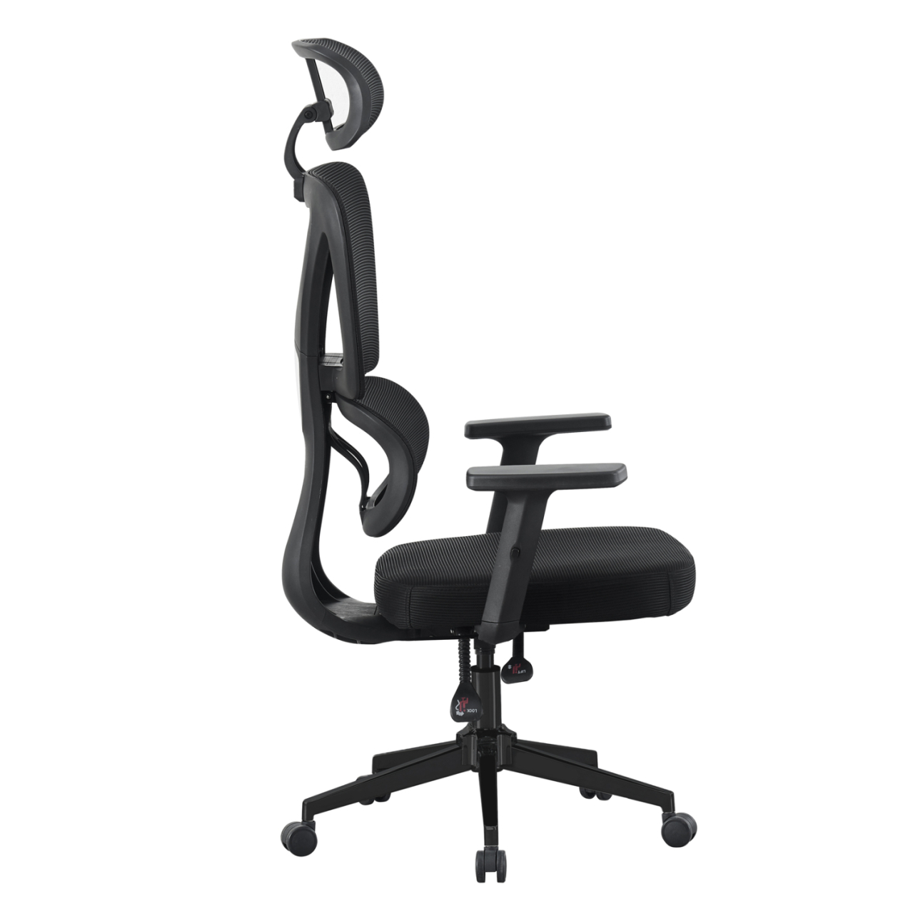 OFFICE CHAIR NOVAR HM1218.01 BLACK MESH--PP BASE 51x49x121-129Hcm. [4]