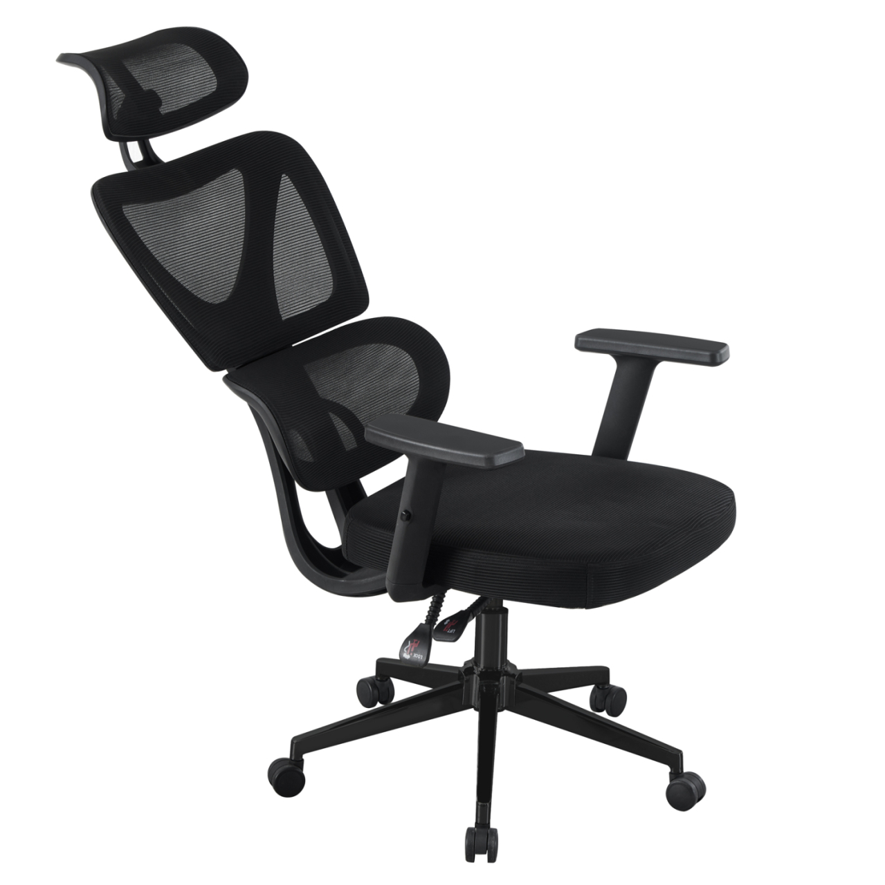 OFFICE CHAIR NOVAR HM1218.01 BLACK MESH--PP BASE 51x49x121-129Hcm. [6]