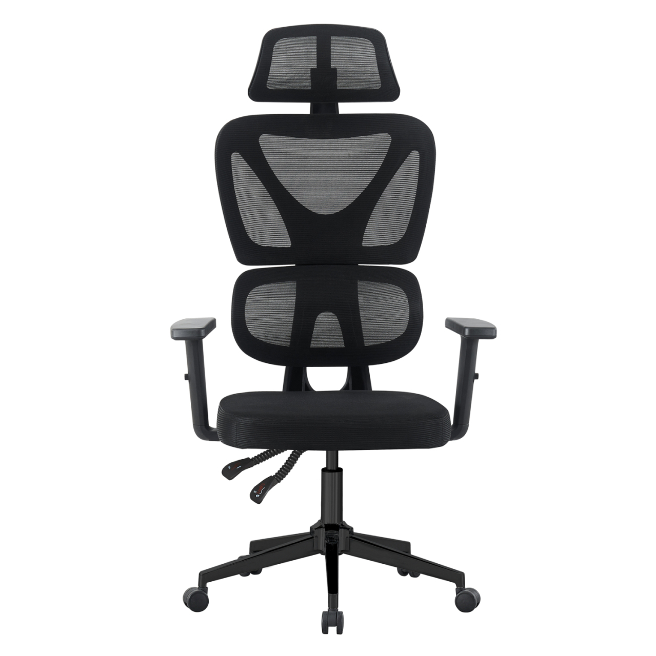OFFICE CHAIR NOVAR HM1218.01 BLACK MESH--PP BASE 51x49x121-129Hcm. [3]
