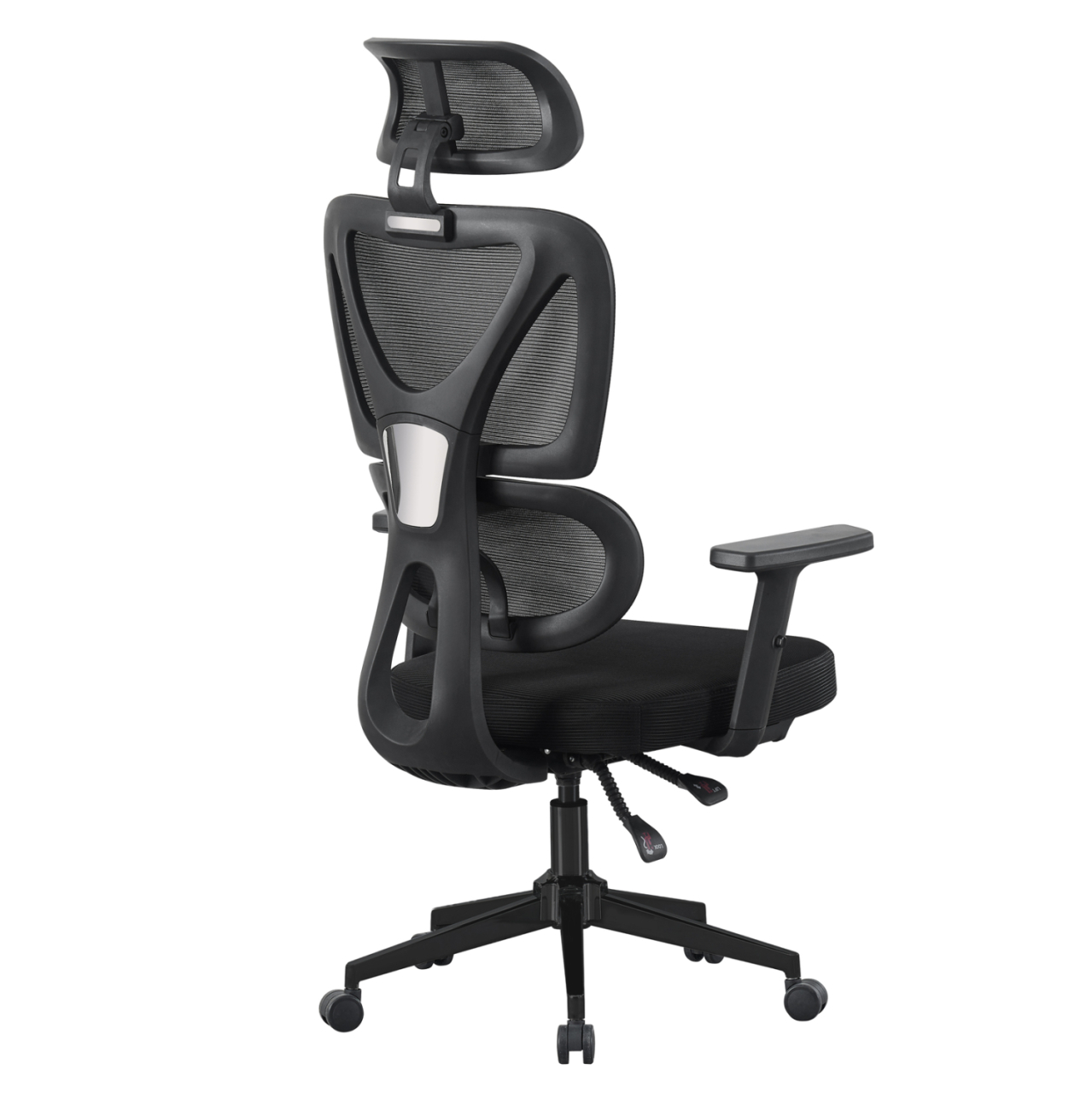 OFFICE CHAIR NOVAR HM1218.01 BLACK MESH--PP BASE 51x49x121-129Hcm. [5]