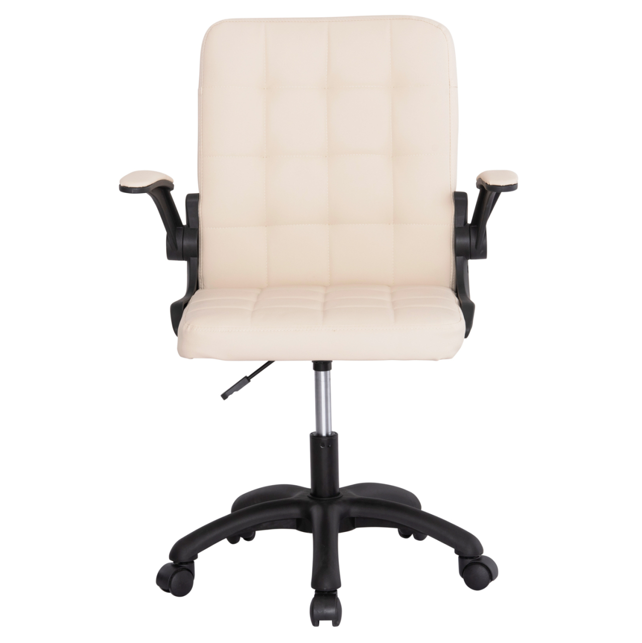 OFFICE CHAIR PORTIMA HM1197.04 BEIGE PVC-BLACK FRAME and BASE 66.5x57x97Hcm. [3]