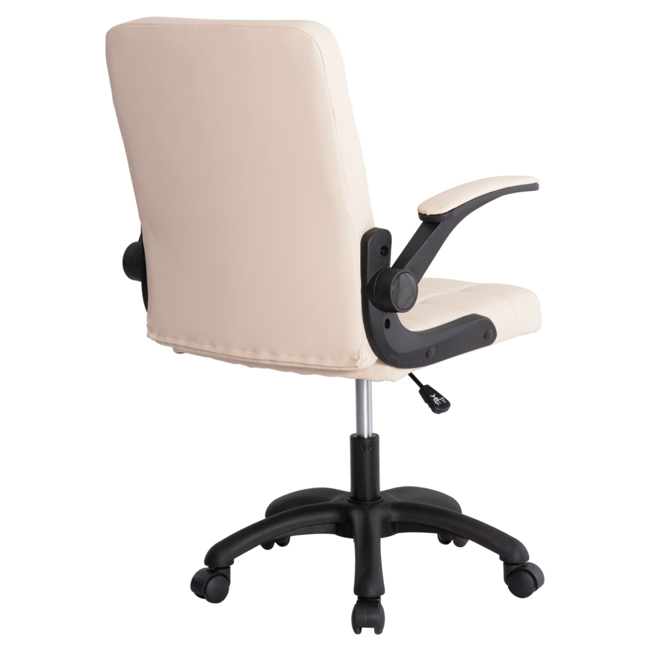 OFFICE CHAIR PORTIMA HM1197.04 BEIGE PVC-BLACK FRAME and BASE 66.5x57x97Hcm. [5]