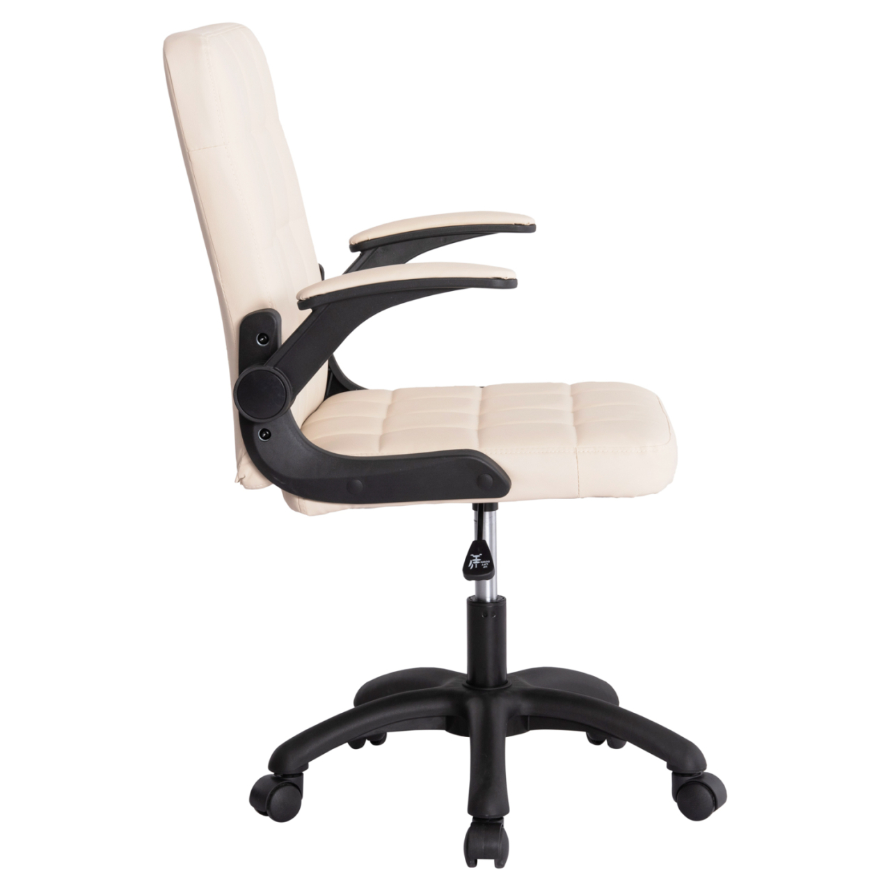 OFFICE CHAIR PORTIMA HM1197.04 BEIGE PVC-BLACK FRAME and BASE 66.5x57x97Hcm. [4]