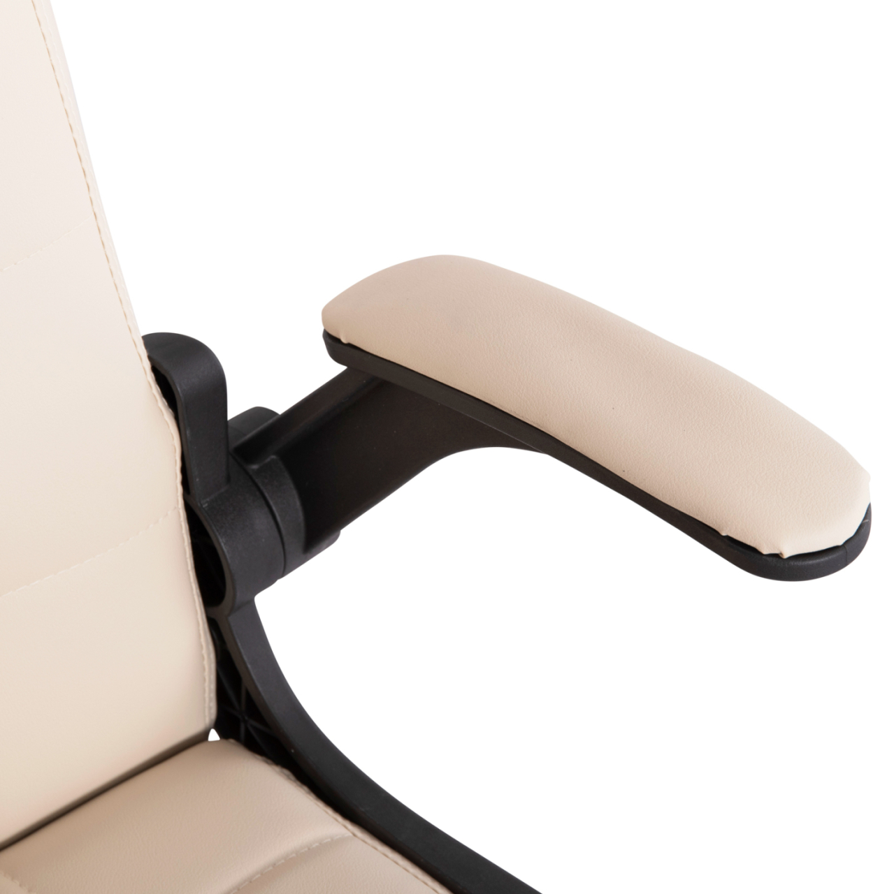 OFFICE CHAIR PORTIMA HM1197.04 BEIGE PVC-BLACK FRAME and BASE 66.5x57x97Hcm. [8]