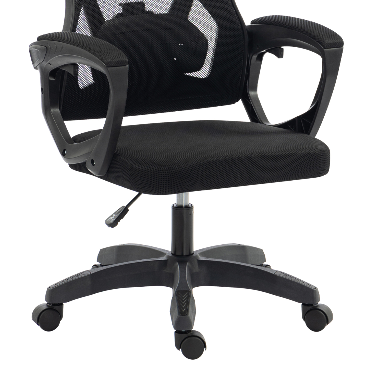 OFFICE CHAIR SALAS HM1223.01 POLYPROPYLENE and MESH IN BLACK 60x60x118-128Hcm. [10]