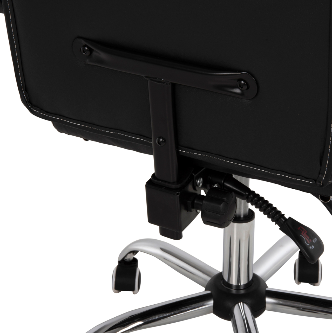 OFFICE CHAIR SEENA HM1190.02 BLACK-WHITE PU-FOLDING FOOTREST 62x65x115Hcm. [10]