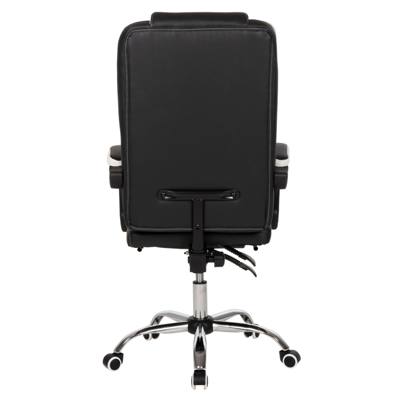 OFFICE CHAIR SEENA HM1190.02 BLACK-WHITE PU-FOLDING FOOTREST 62x65x115Hcm. [7]
