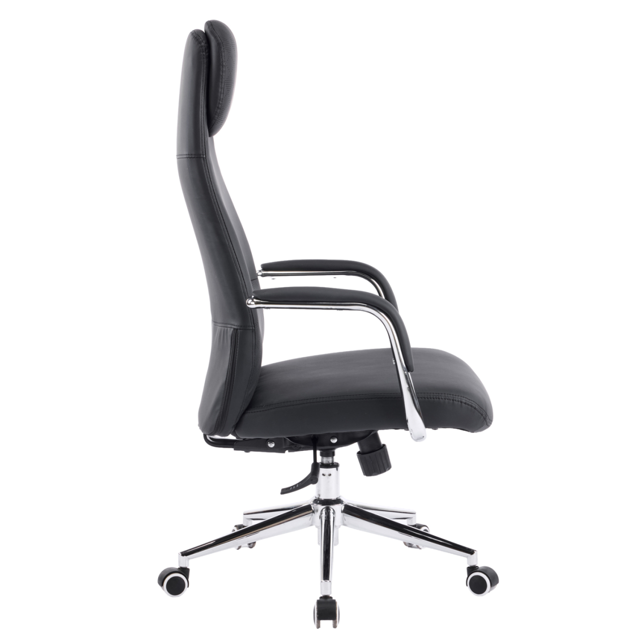 OFFICE CHAIR SONTY HM18354.01 BLACK PU LEATHER--CHROMED BASE 64x68x125Hcm. [4]