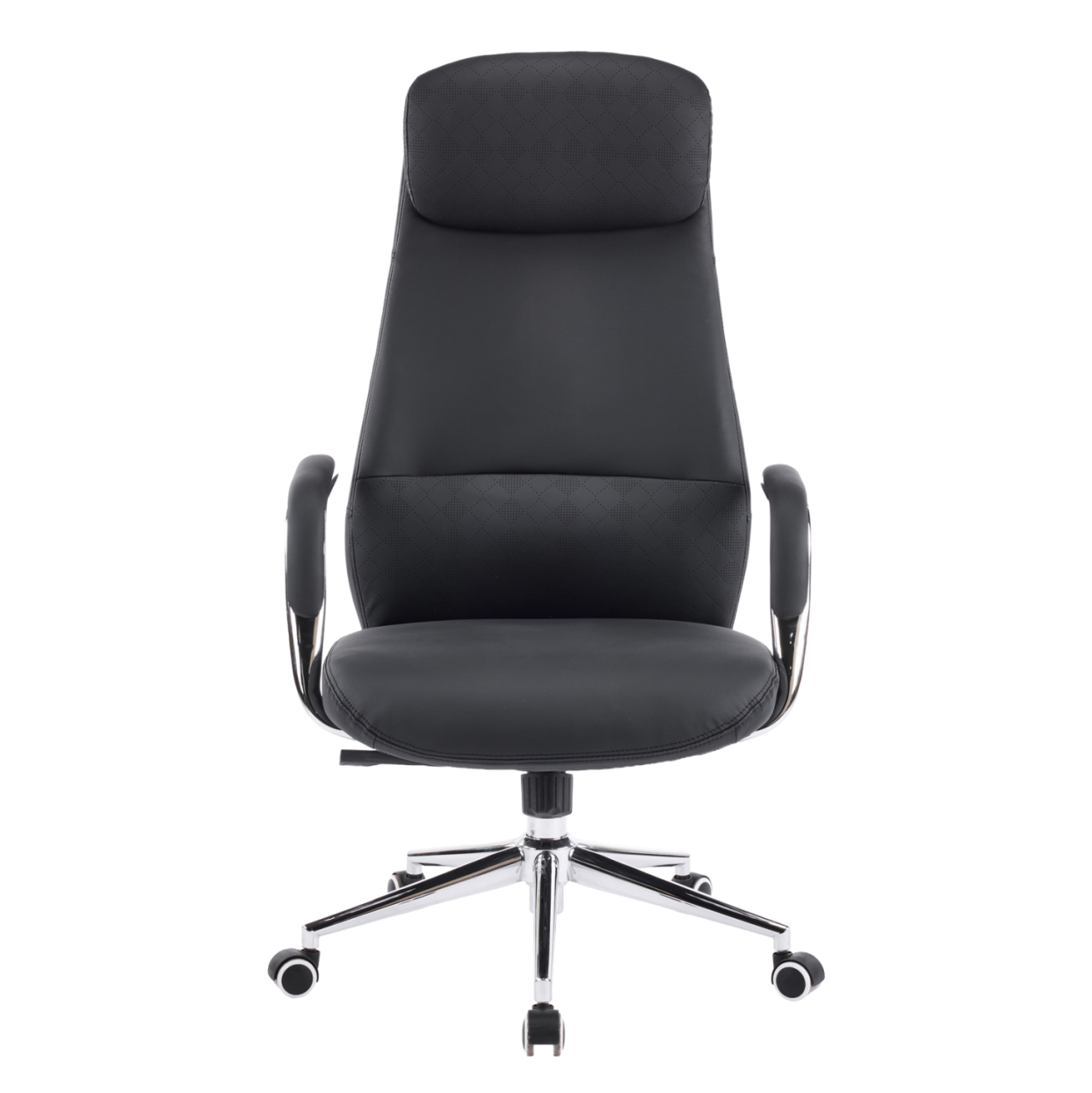 OFFICE CHAIR SONTY HM18354.01 BLACK PU LEATHER--CHROMED BASE 64x68x125Hcm. [3]