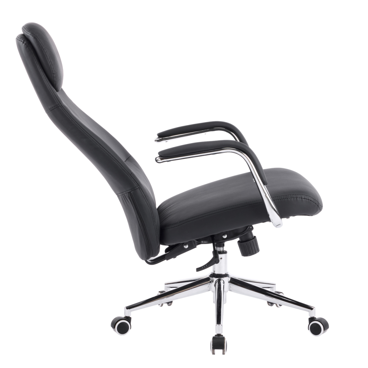 OFFICE CHAIR SONTY HM18354.01 BLACK PU LEATHER--CHROMED BASE 64x68x125Hcm. [8]