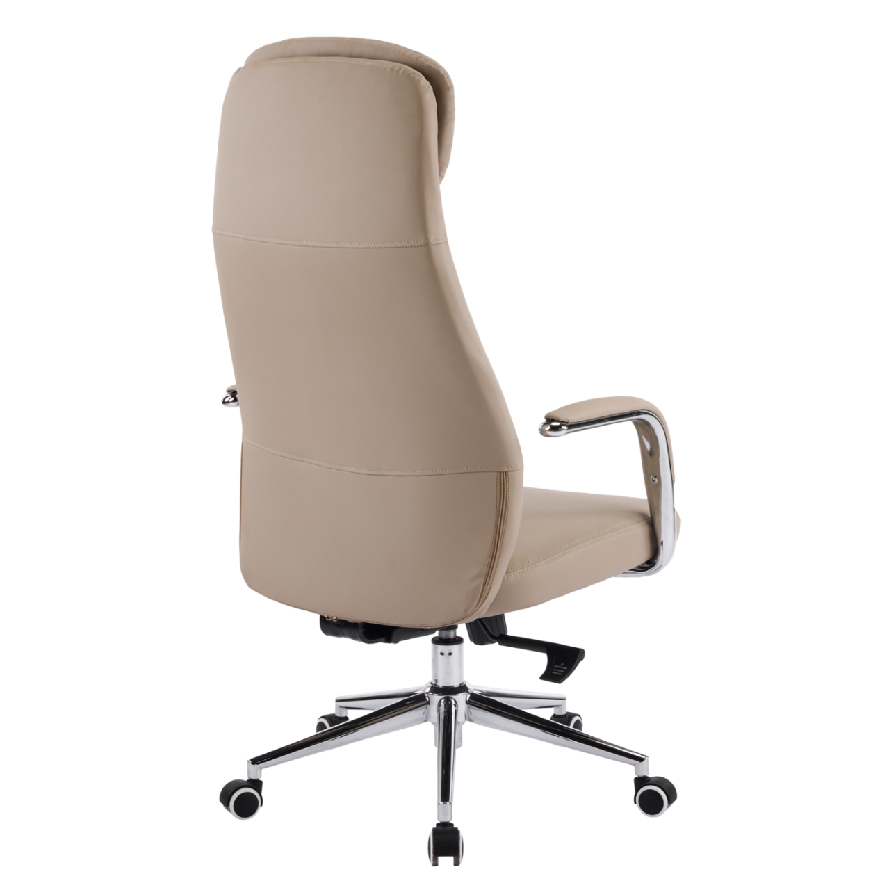 OFFICE CHAIR SONTY HM18354.02 BEIGE PU LEATHER--CHROMED BASE 64x68x125Hcm. [5]