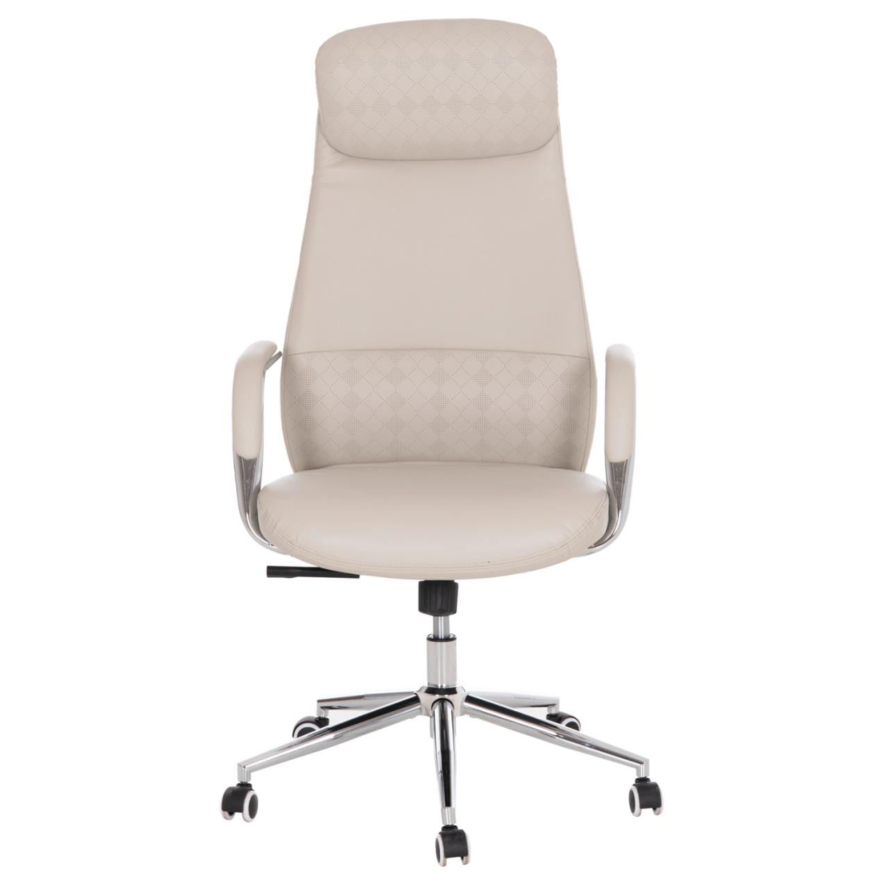 OFFICE CHAIR SONTY HM18354.10 GREY PU LEATHER--CHROMED BASE 64x68x125Hcm. [3]