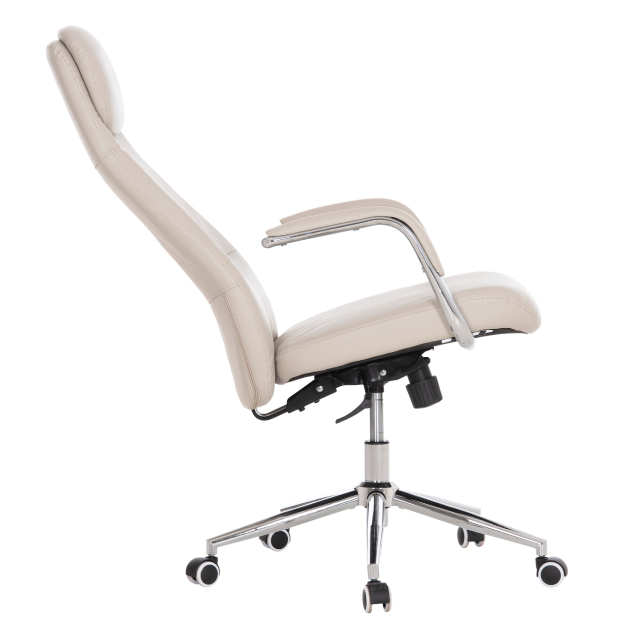 OFFICE CHAIR SONTY HM18354.10 GREY PU LEATHER--CHROMED BASE 64x68x125Hcm. [4]