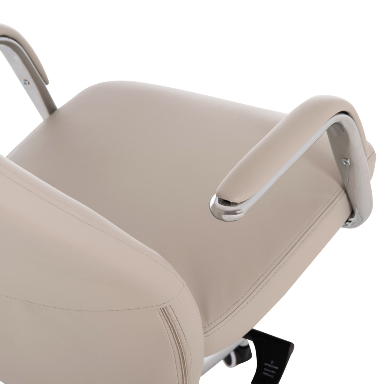 OFFICE CHAIR SONTY HM18354.10 GREY PU LEATHER--CHROMED BASE 64x68x125Hcm. [10]