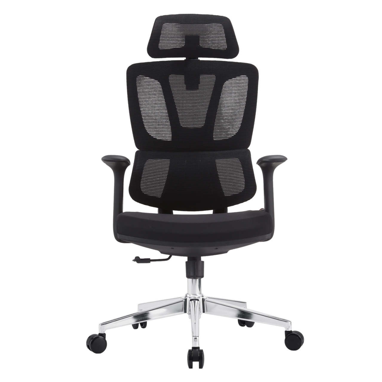 OFFICE CHAIR TASKMASTER HM1216.01 BLACK MESH FABRIC--CHROMED BASE 69x65x125Hcm. [3]