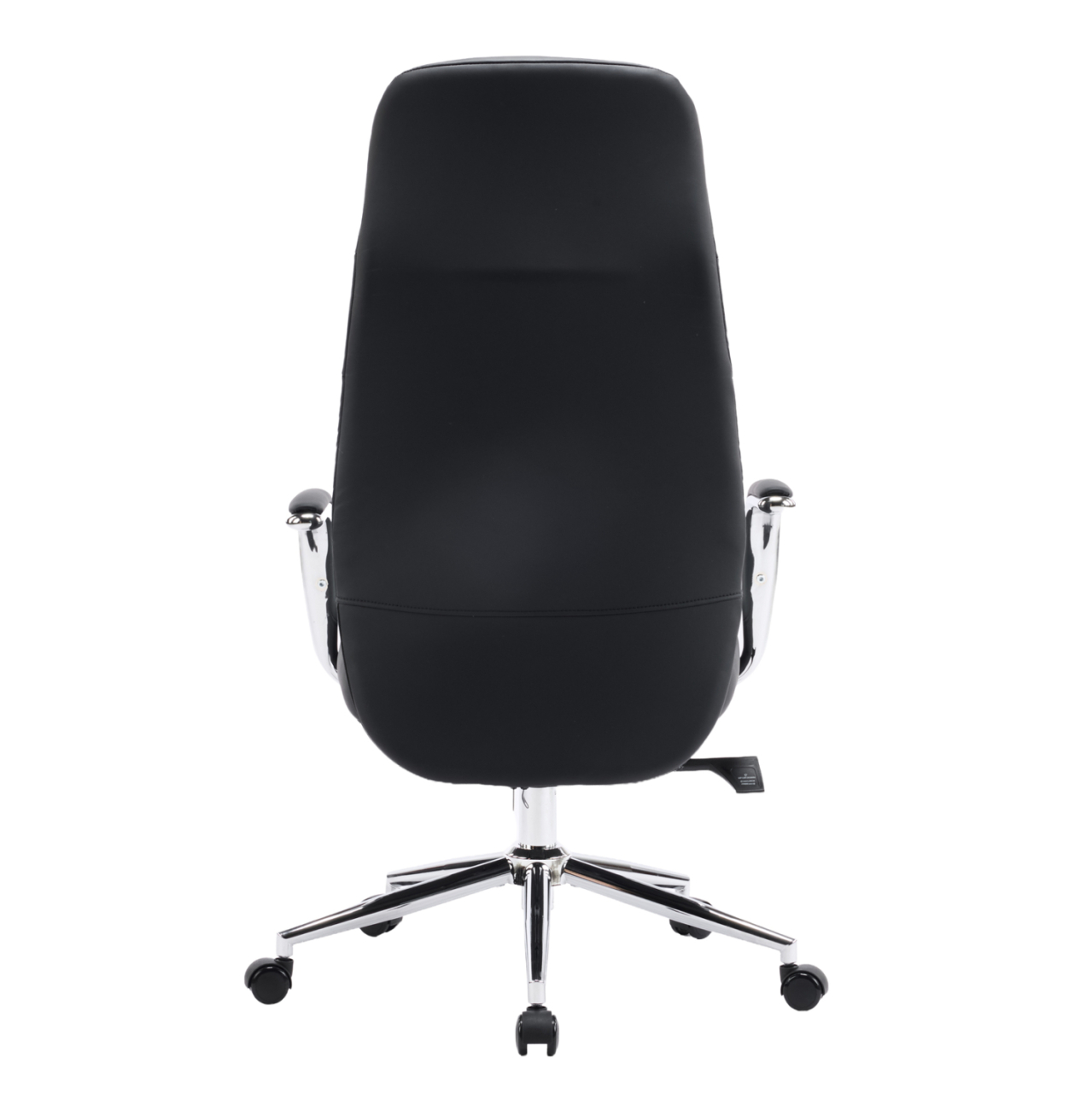 OFFICE CHAIR TEETER HM18355.01 BLACK PU LEATHER--CHROMED BASE 67x66x121Hcm. [6]