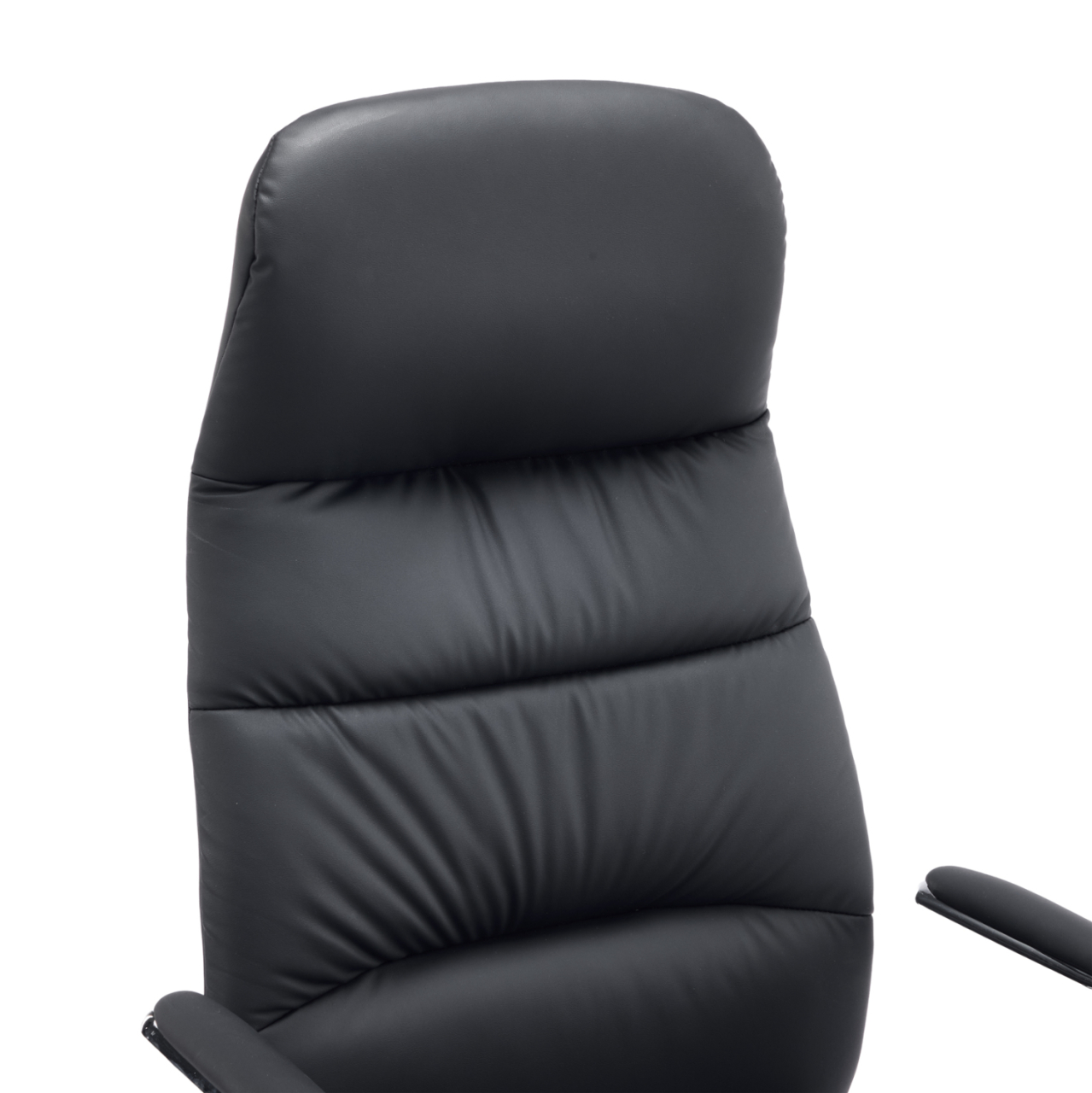 OFFICE CHAIR TEETER HM18355.01 BLACK PU LEATHER--CHROMED BASE 67x66x121Hcm. [8]