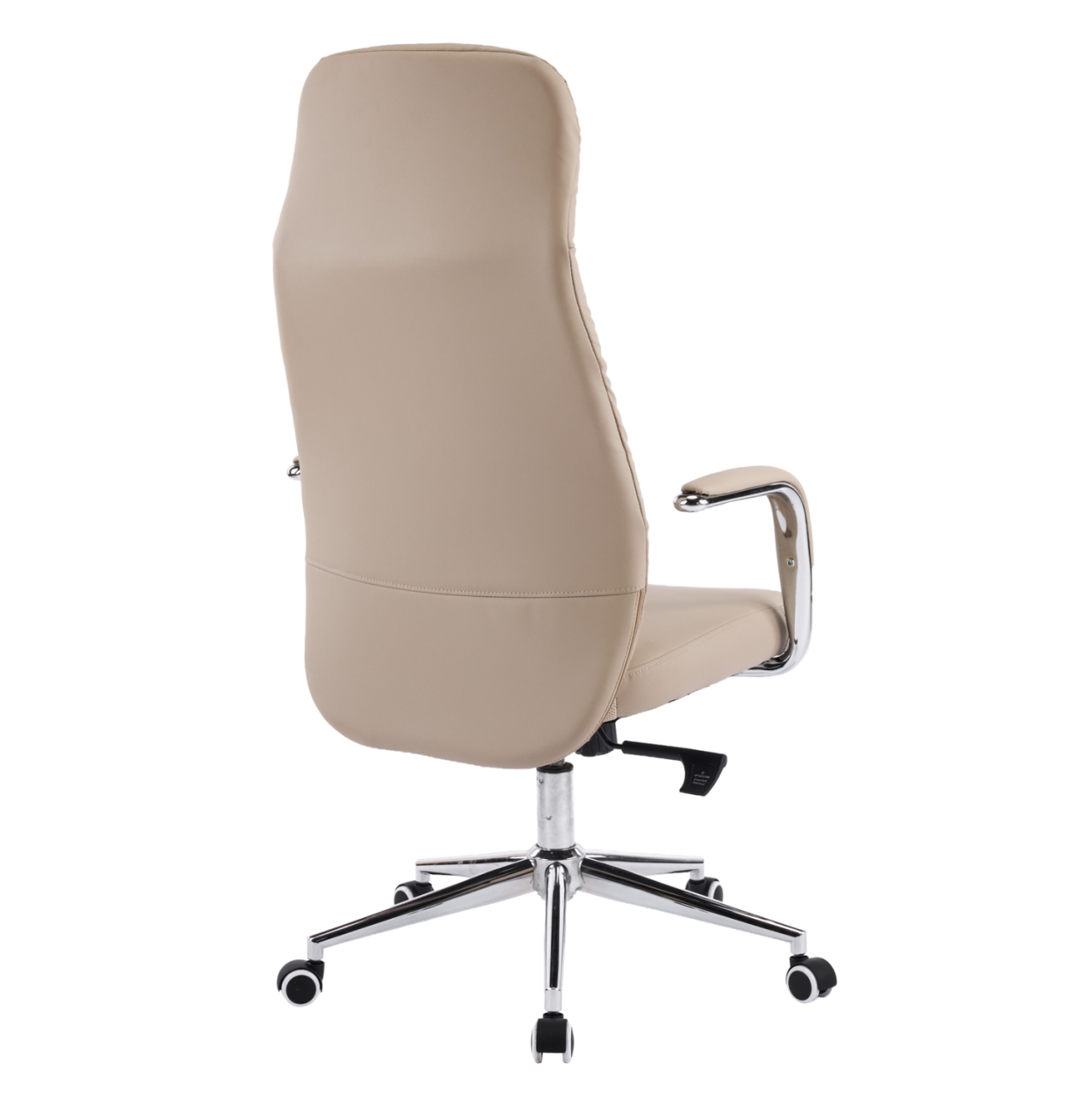 OFFICE CHAIR TEETER HM18355.02 BEIGE PU LEATHER--CHROMED BASE 67x66x121Hcm. [5]