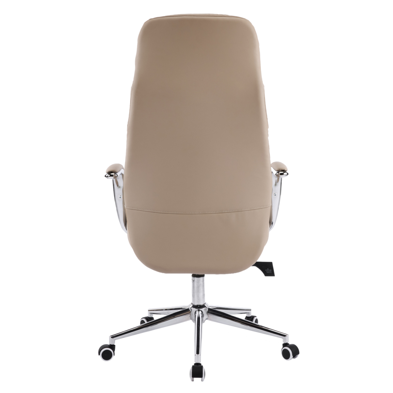 OFFICE CHAIR TEETER HM18355.02 BEIGE PU LEATHER--CHROMED BASE 67x66x121Hcm. [6]