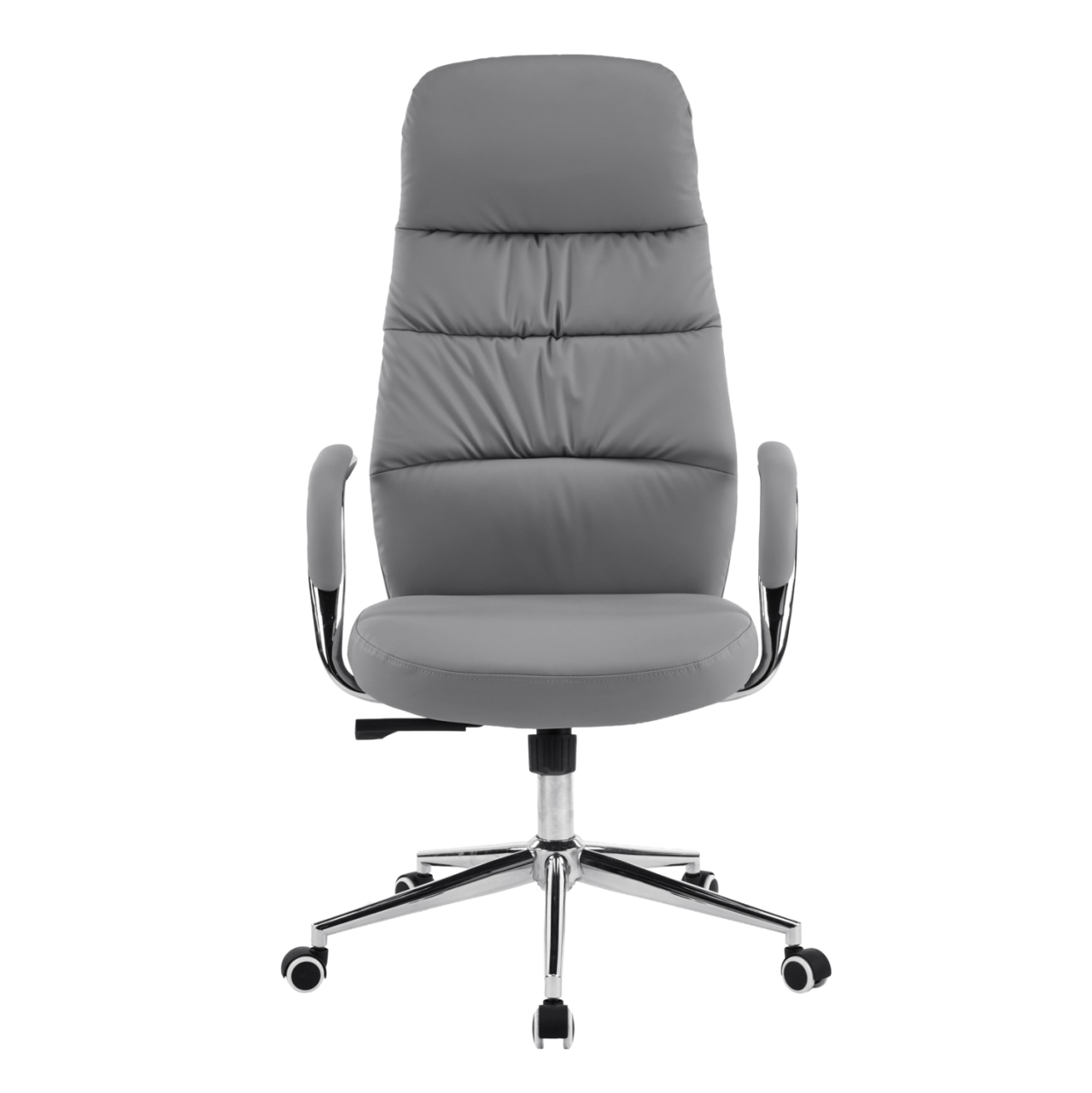 OFFICE CHAIR TEETER HM18355.10 GREY PU LEATHER--CHROMED BASE 67x66x121Hcm. [3]