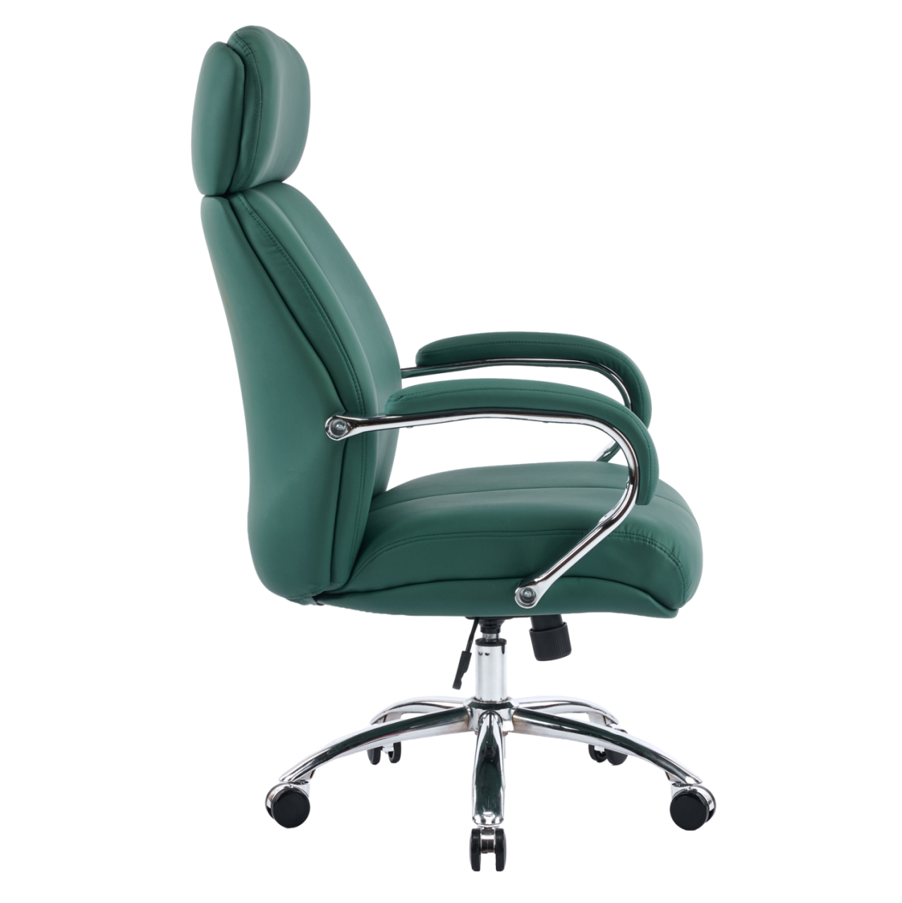 OFFICE CHAIR TOREN HM18357.07 GREEN PU LEATHER--CHROMED BASE 66x74x128Hcm [4]